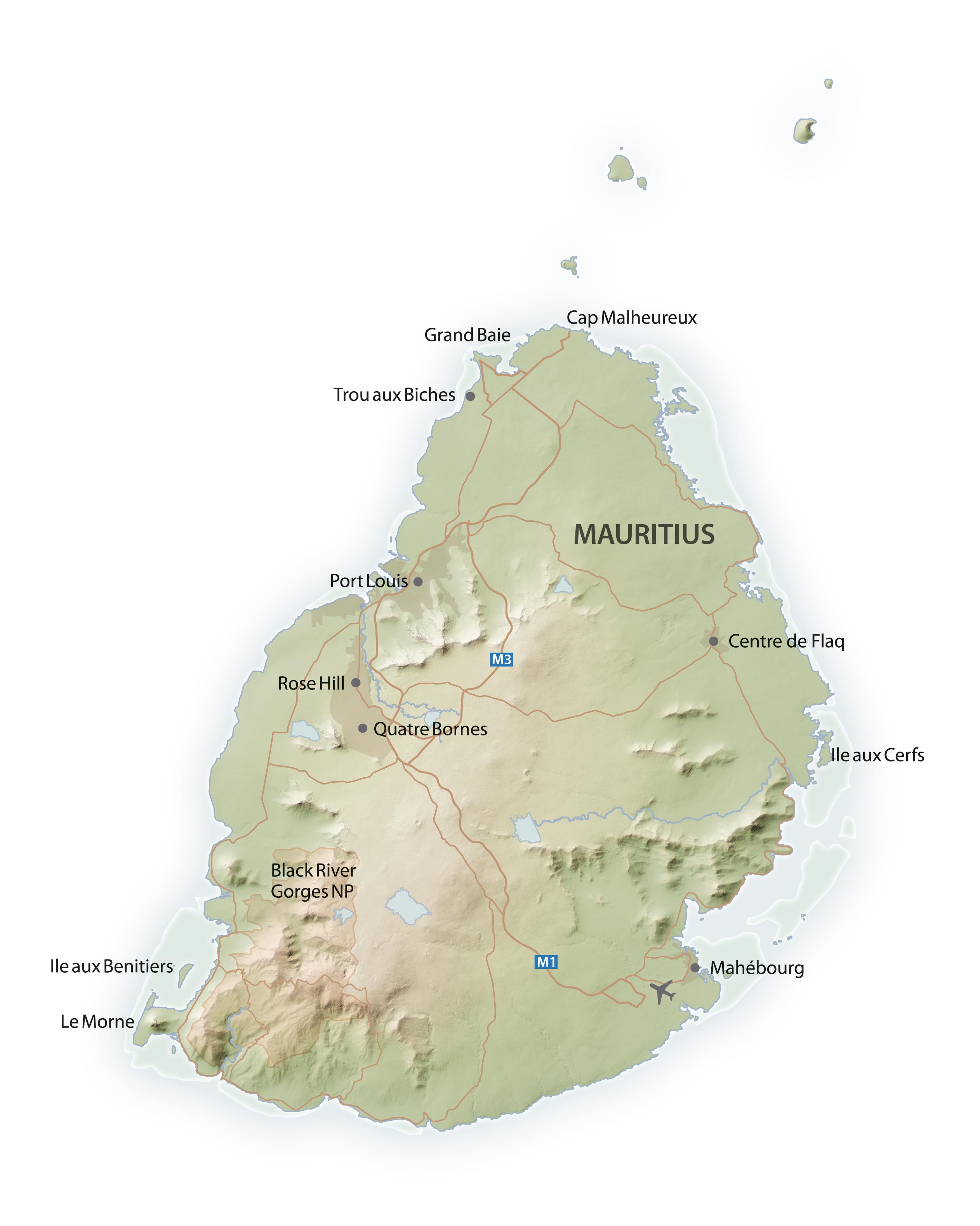 Mauritius Landkarte